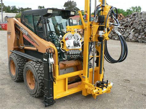 drill for skid steer|skid steer mounted drill rig.